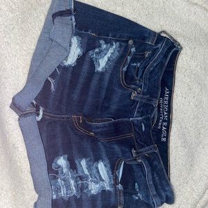 American eagle super stretch jean shorts